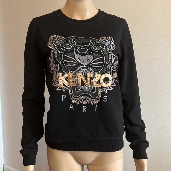 KENZO TIGER FACE CREW SWEAT
BLACK Size S Small - Picture 3 of 14